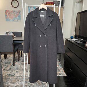 MaxMara Dark Grey Coat w/ Belt